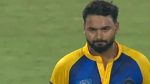 Screengrab : Rishabh Pant bowling during Delhi Premier League